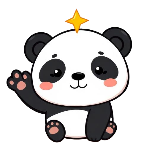 Panda with a sparkle